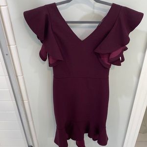 Plum low back dress